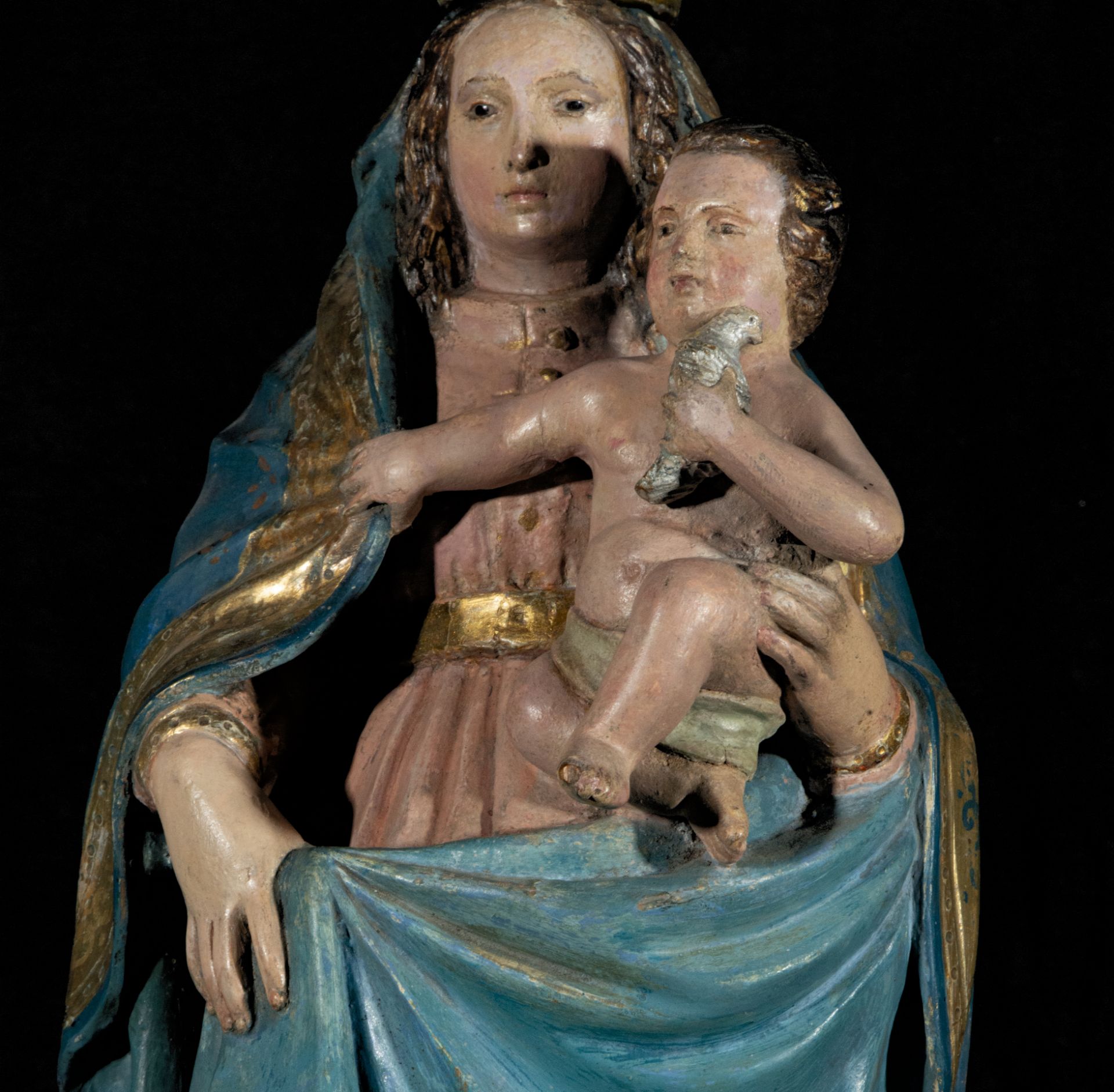 Great Virgin of Pilar with Child in arms from the 17th century (Castilla or Andalusia) - Image 3 of 10
