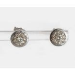 18 kt white gold earrings with diamonds