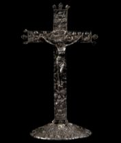 Gothic style tabletop crucifix