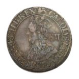 Charles I, York Shilling (1643-4), 5.72g, mm. lion, type 4, obv. finer style bust, rev. EBOR below