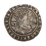 James I, Sixpence, Second Coinage (1604-19), 2.90g, mm. escallop, fourth bust (S.2658) some clipping