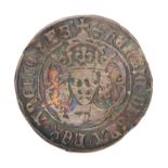 Henry VII, Groat, 2.78g, facing bust issue, mm. cross-crosslet (1504-5), (S.2200); toned and Fine