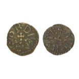 2x Anglo-Saxon, Northumbrian Stycas, comprising; Eanred (810-841), AE styca, (1.18g), moneyer