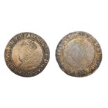 2x Elizabeth I, Shillings; both sixth issue, comprising: undated, 5.96g, mm, bell 1582-83, without