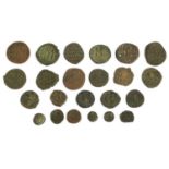 Mixed Lot of Byzantine Coinage, 23 coins, mixed emperors and denominations, an interesting