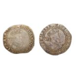 2x James I, Shillings, to include; shilling, first coinage (1603-1604) mm. thistle, second bust (S.