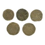 Mixed Henry III and Richard I Pennies, 5 coins comprising: Richard I, class IV penny, York Mint,