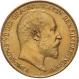 1902 Gold 5 Pounds (5 Sovereigns) Matte proof About FDC, hairlines (AGW=1.1777 oz.)