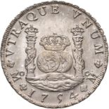 Mexico Ferdinand VI 1754-MO MF Silver 8 Reales About uncirculated