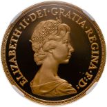 1982 Gold 5 Pounds (5 Sovereigns) Proof NGC PF 69 ULTRA CAMEO #5787265-006 (AGW=1.1777 oz.)