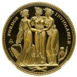 St. Helena 2021 Gold 5 Pounds The Three Graces "Pattern" Proof NGC PF 70 ULTRA CAMEO #5984724-017 (A