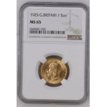 1925 Gold Sovereign NGC MS 65 #6440481-050 (AGW=0.2355 oz.)