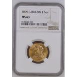 1899 Gold Sovereign NGC MS 63 #6440481-008 (AGW=0.2355 oz.)