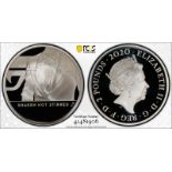 2020 Silver 2 Pounds (1 oz.) James Bond, Shaken not Stirred Proof PCGS PR70 DCAM #41481906 Box & COA