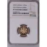 2022 Gold Half-Sovereign Platinum Jubilee Proof NGC PF 70 ULTRA CAMEO #6319029-012 Box & COA (AGW=0.