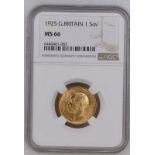 1925 Gold Sovereign NGC MS 66 #6440481-083 (AGW=0.2355 oz.)