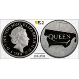 2020 Silver 5 Pounds (2 oz.) Queen (Band) Proof PCGS PR70 DCAM #39343693 Box & COA