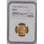 1925 Gold Sovereign NGC MS 65 #6440481-064 (AGW=0.2355 oz.)