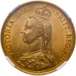 1887 Gold 2 Pounds (Double Sovereign) NGC MS 63 #6345493-023 (AGW=0.4711 oz.)