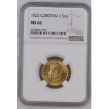 1925 Gold Sovereign NGC MS 66 #6440481-075 (AGW=0.2355 oz.)