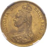 1887 Gold 2 Pounds (Double Sovereign) NGC MS 63 #6614516-012 (AGW=0.4711 oz.)