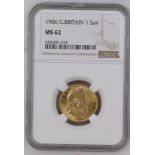 1906 Gold Sovereign NGC MS 62 #6440481-018 (AGW=0.2355 oz.)