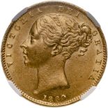 1860 Gold Sovereign NGC MS 61 #5788799-008 (AGW=0.2355 oz.)