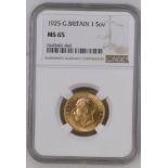 1925 Gold Sovereign NGC MS 65 #6440481-065 (AGW=0.2355 oz.)