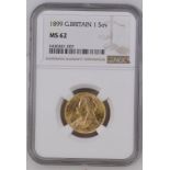 1899 Gold Sovereign NGC MS 62 #6440481-007 (AGW=0.2355 oz.)