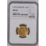 1910 Gold Sovereign NGC MS 63 #6440481-025 (AGW=0.2355 oz.)