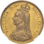 1887 Gold 2 Pounds (Double Sovereign) NGC MS 61 #6614516-013 (AGW=0.4711 oz.)