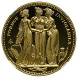 St. Helena 2021 Gold 5 Pounds The Three Graces "Pattern" Proof NGC PF 70 ULTRA CAMEO #5984724-018 (A