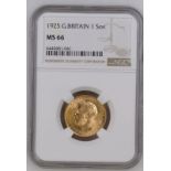 1925 Gold Sovereign NGC MS 66 #6440481-041 (AGW=0.2355 oz.)