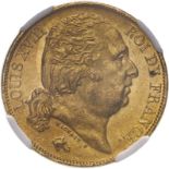France Louis XVIII 1817 A Gold 20 Francs NGC MS 63 #6066339-085 (AGW=0.1867 oz.)