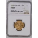 1899 Gold Sovereign NGC MS 63 #6440481-009 (AGW=0.2355 oz.)