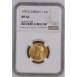 1925 Gold Sovereign NGC MS 66 #6440481-039 (AGW=0.2355 oz.)