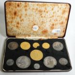 1887 11-Coin Currency Gold and Silver Set
