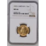 1925 Gold Sovereign NGC MS 66 #6440481-042 (AGW=0.2355 oz.)