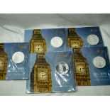 2015 Lot of 5 Silver 100 Pounds BU Big Ben (ASW=10.0960 oz.)