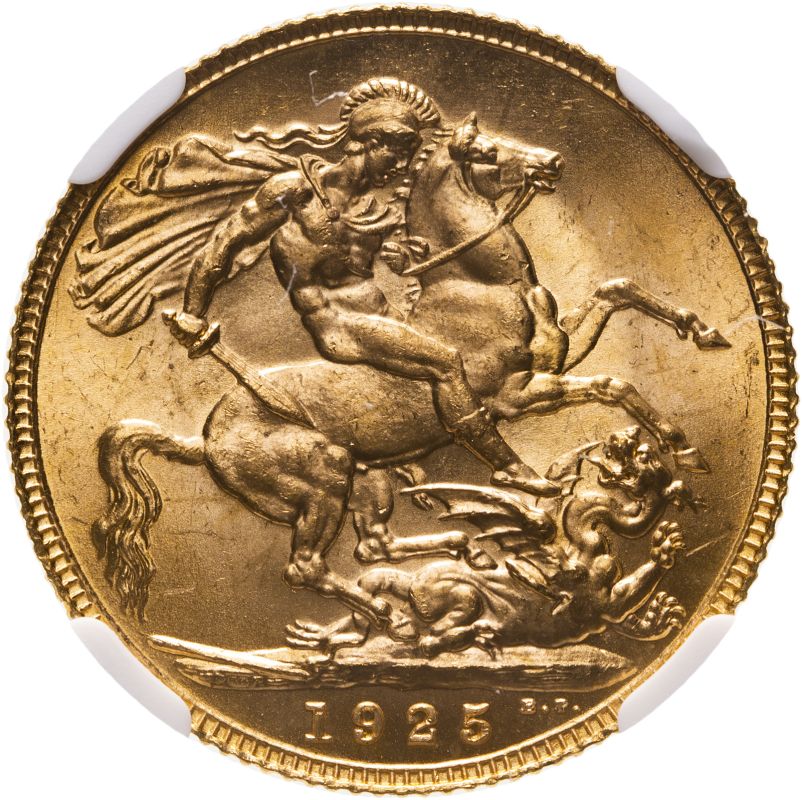 1925 Gold Sovereign NGC MS 65 #6440481-067 (AGW=0.2355 oz.) - Image 2 of 4