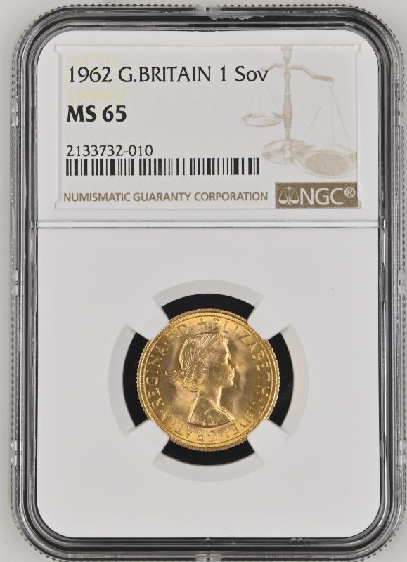 1962 Gold Sovereign NGC MS 65 #2133732-010 (AGW=0.2355 oz.) - Image 3 of 4
