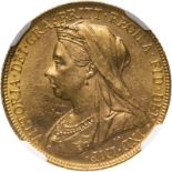 1899 Gold Sovereign NGC MS 63 #6440481-005 (AGW=0.2355 oz.)