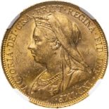 1900 M Gold Sovereign NGC MS 62 #6440482-017 (AGW=0.2355 oz.)