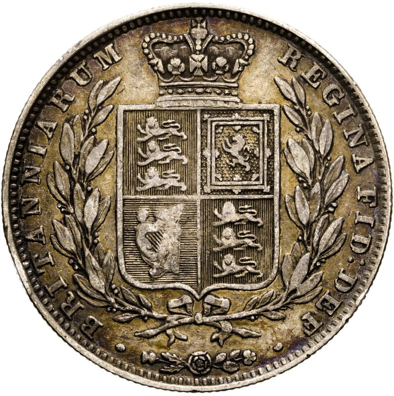 1844 Silver Halfcrown Fine - Image 2 of 2