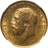 1925 SA Gold Half-Sovereign NGC MS 62 #2884420-005 (AGW=0.1176 oz.)