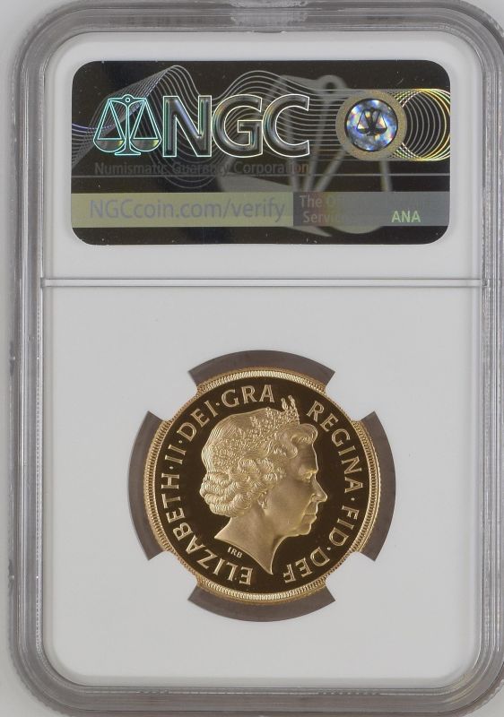 2002 Gold 2 Pounds (Double Sovereign) Golden Jubilee Proof NGC PF 69 ULTRA CAMEO #6319687-001 (AGW=0 - Image 4 of 4