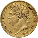 1822 Gold Sovereign (AGW=0.2355 oz.)