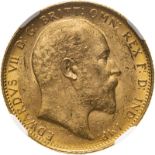 1905 M Gold Sovereign NGC MS 61 #5977948-006 (AGW=0.2355 oz.)