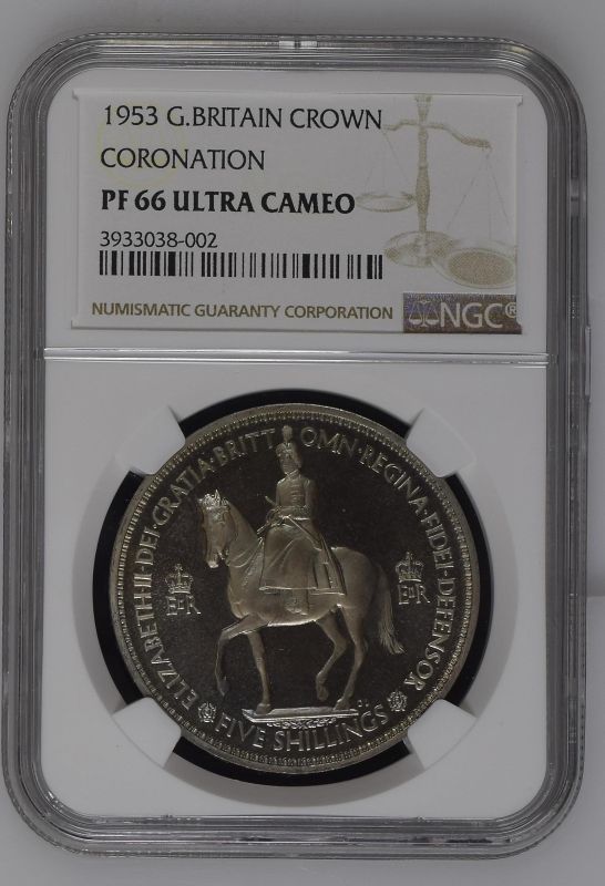 1953 CuproNickel Crown Coronation Proof NGC PF 66 ULTRA CAMEO #3933038-002 - Image 3 of 4