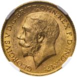 1918 I Gold Sovereign NGC MS 62 #2130192-014 (AGW=0.2355 oz.)